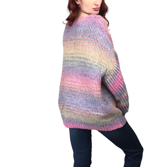 Rare! Love Shack Fancy Rio Rainbow Wool Alpaca Pullover Sweater Size M/L NWT - Picture 11 of 16